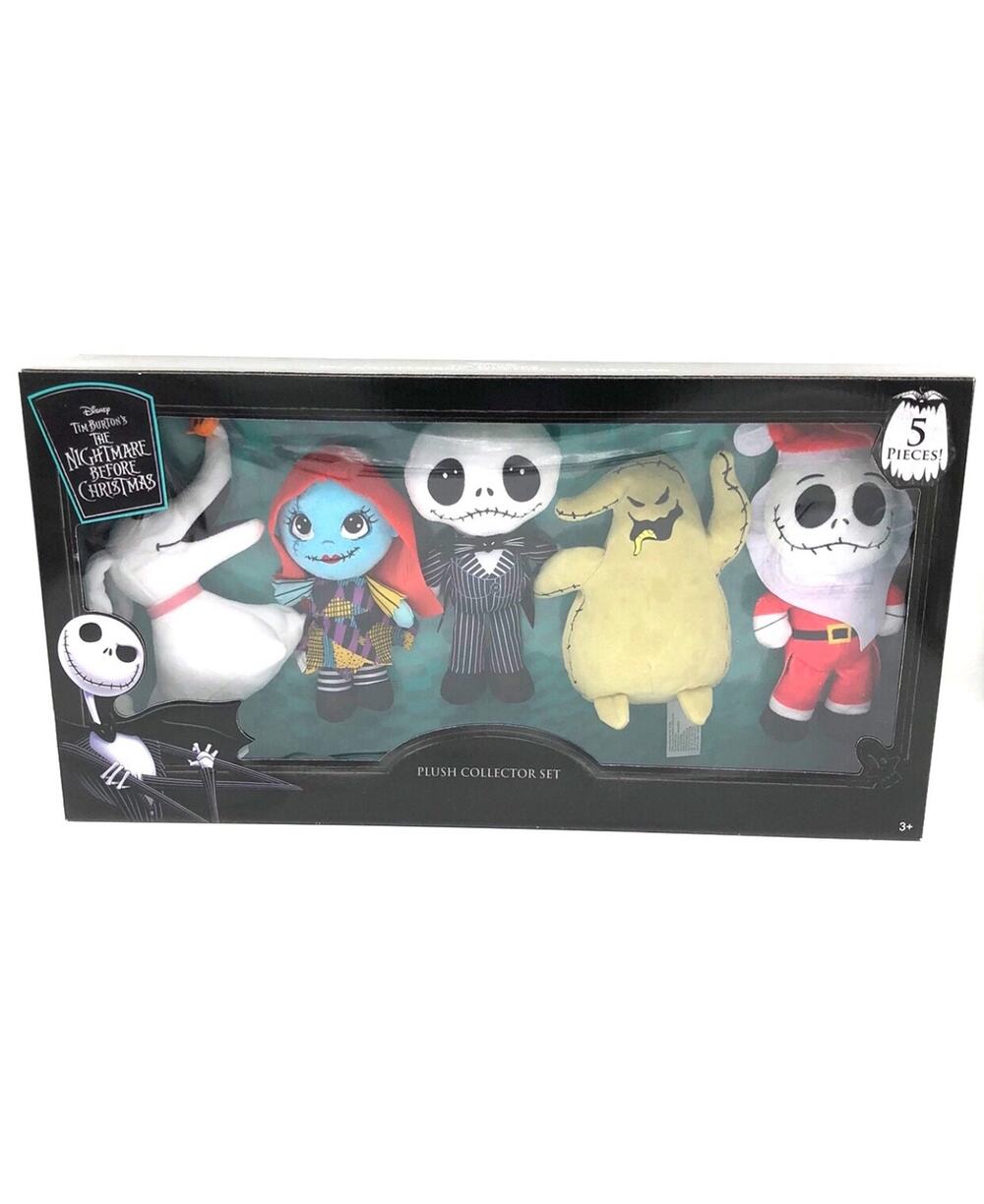 Nightmare Before Christmas 5 pc Plush Collector Set Oogie Boogie Zero Jack Santa